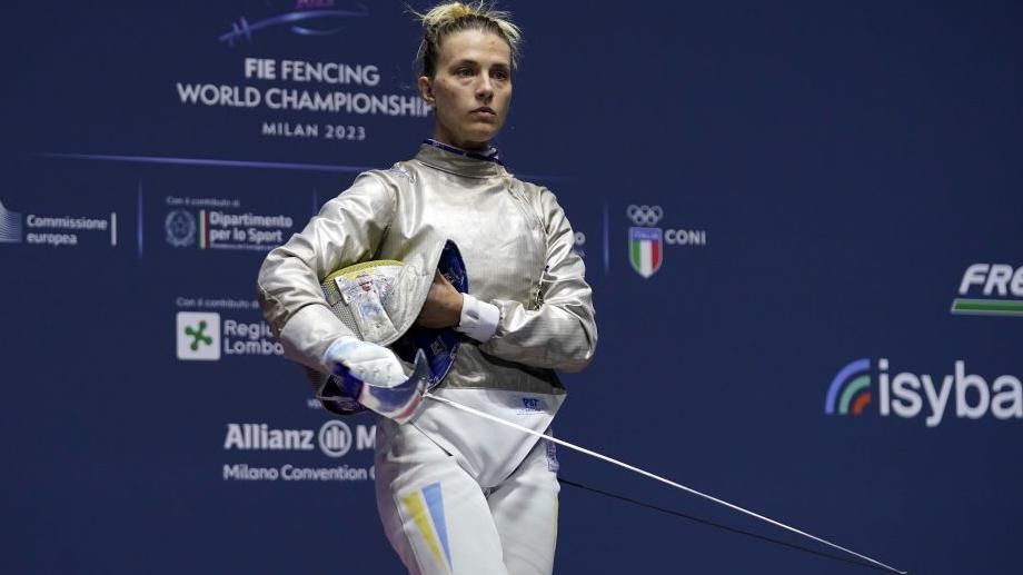 Olha Kharalan at the 2023 Fencing World Championships