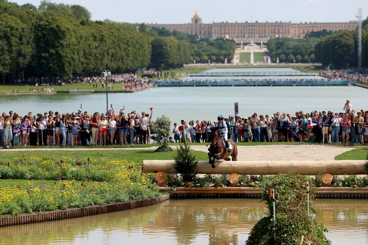 The beautiful grounds of the Versailles Palace.