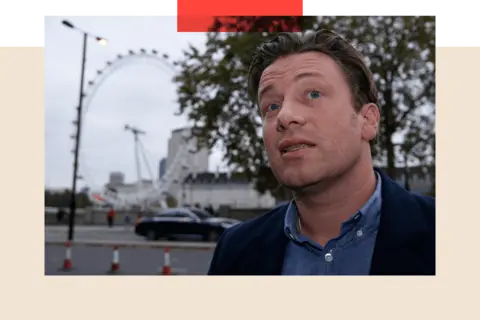 Getty Images Jamie Oliver at Portcullis House to present his strategies to tackle childhood obesity to the Health Committee in 2015