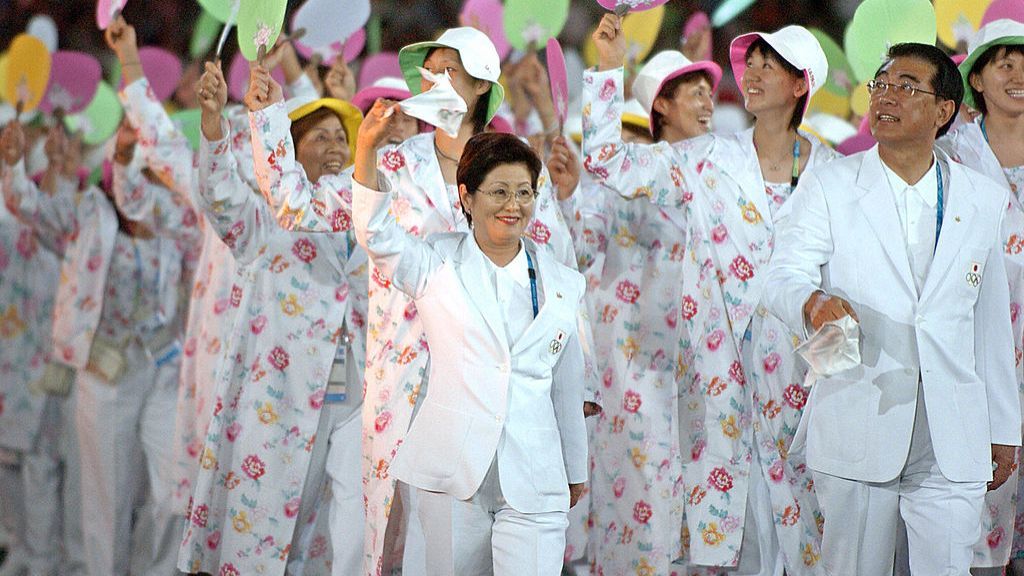 Japanese delegation at the Athens 2004 Olympic opening ceremony