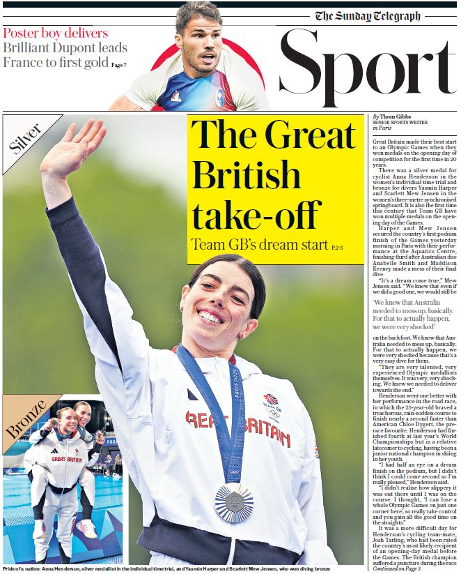 Telegraph back page