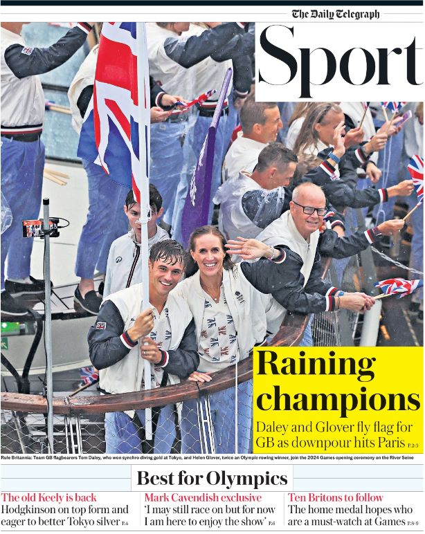 Telegraph back page