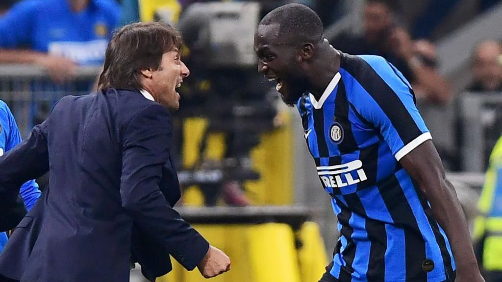 Antonio Conte and Romelu Lukaku