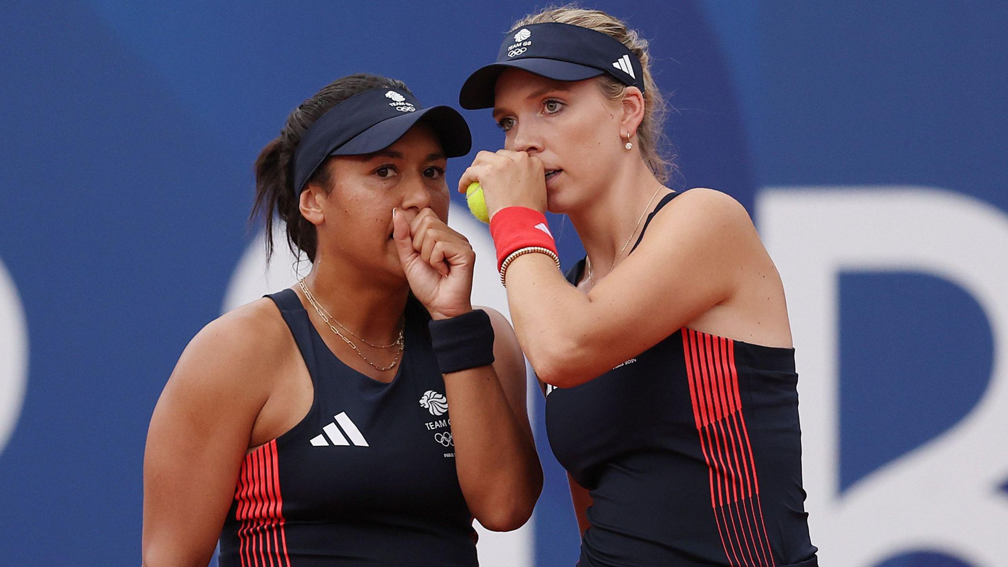 Katie Boulter and Heather Watson in Paris 2024 action