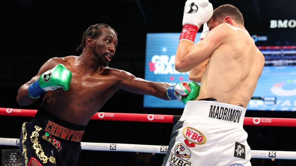 Terence Crawford punches Israil Madrimov