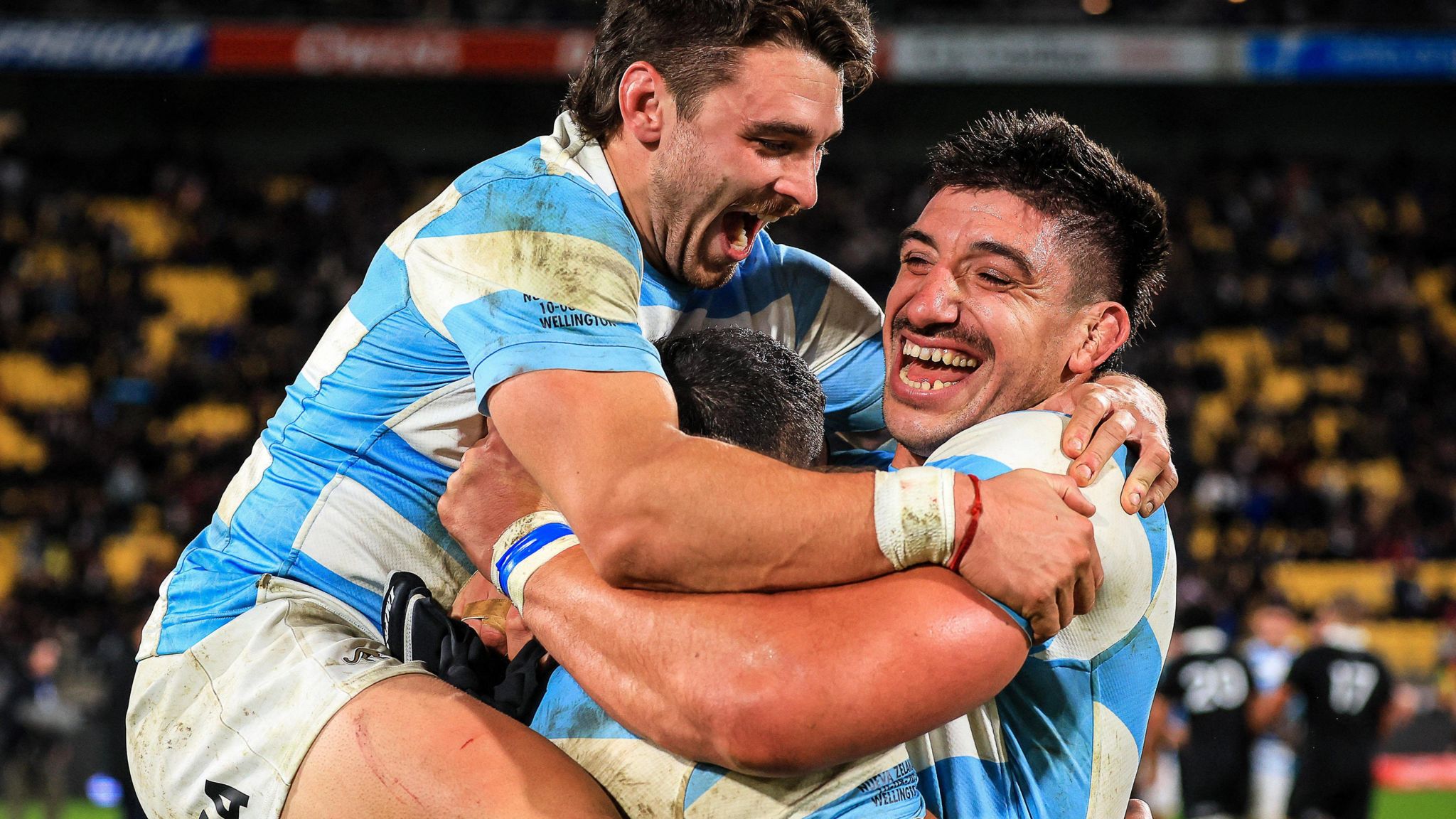 Argentina celebrate beating New Zealand