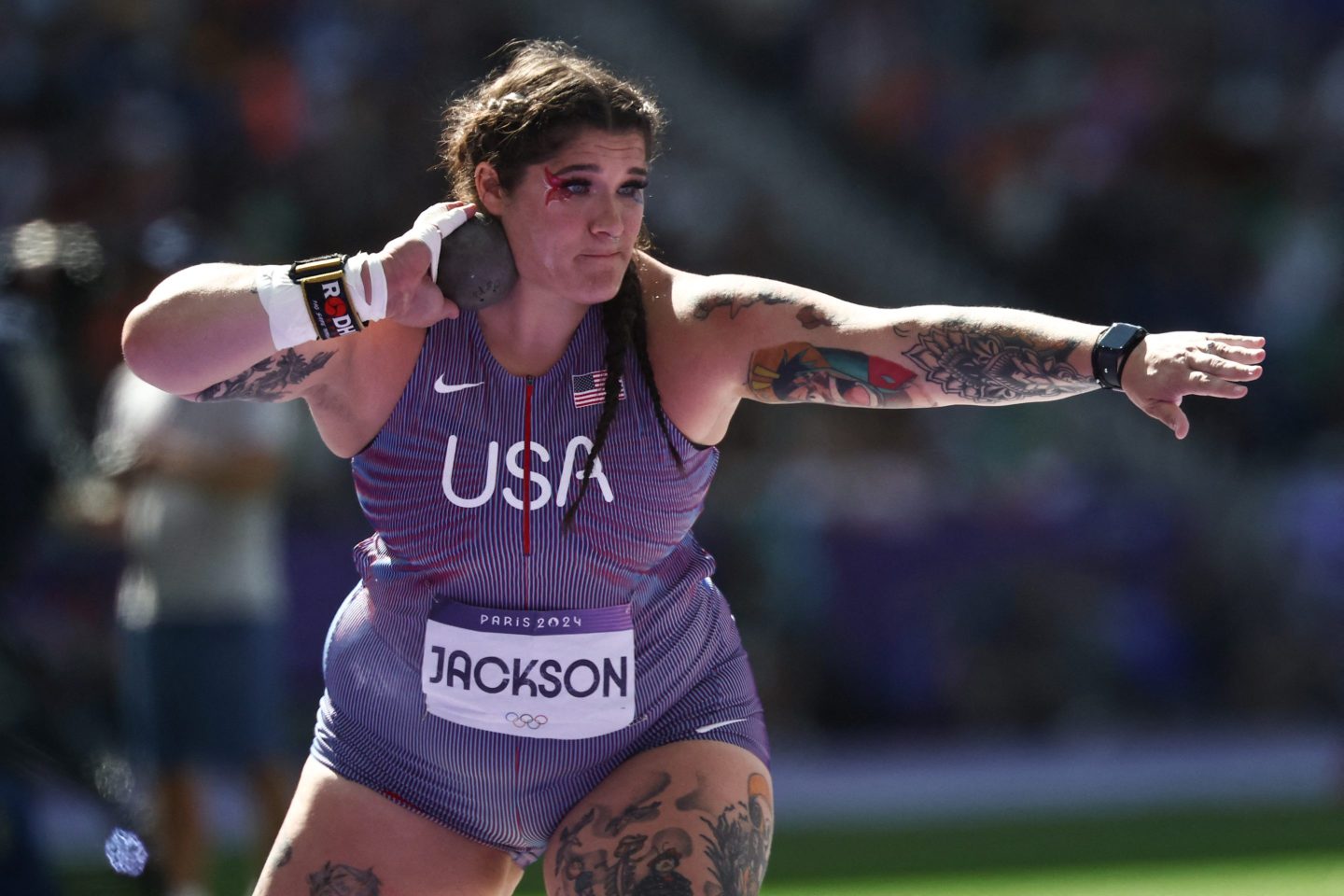 shot putter chase jackson at the Olympics