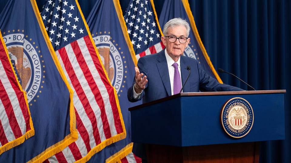 Fed Chair Jerome Powell holds a press conference