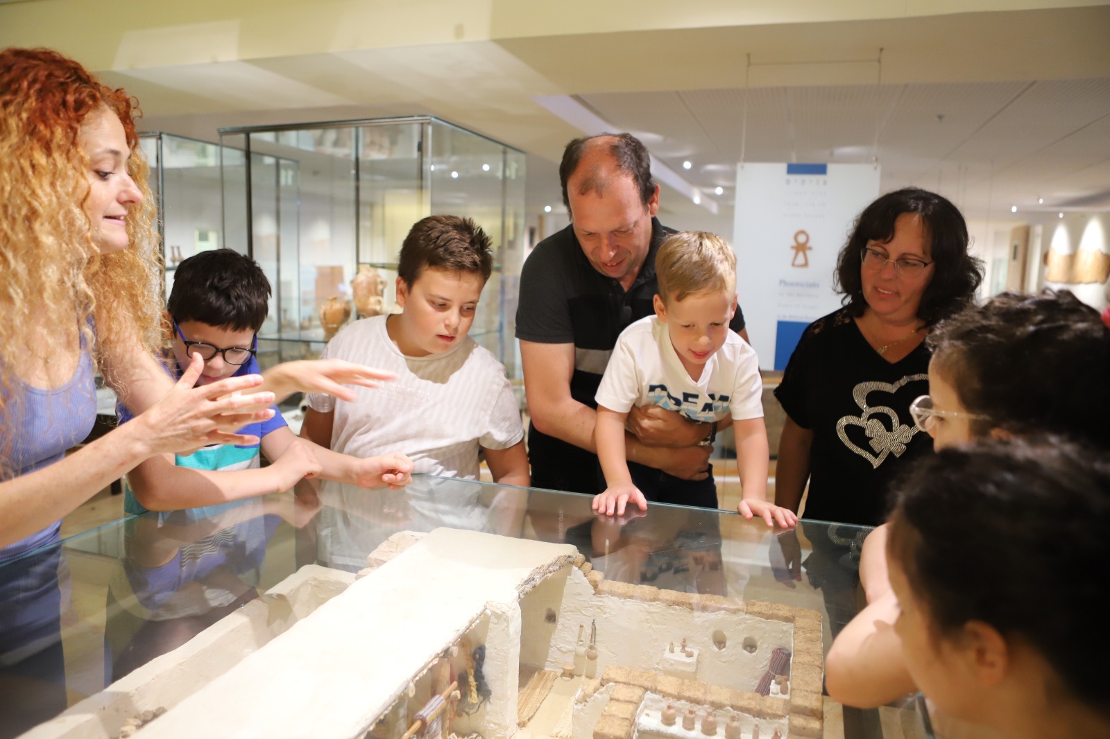 Ariel, 4, and his family were treated to a special tour of the Hecht Museum on Friday.