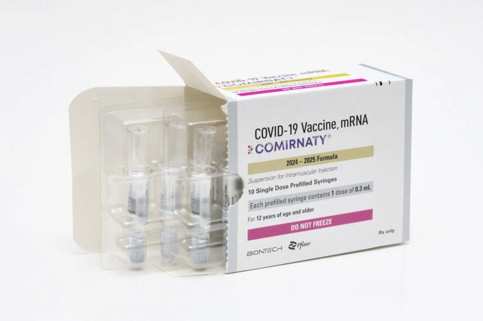 Comirnaty is the COVID-19 vaccine manufactured by Pfizer and FDA-approved for people 12 and older.