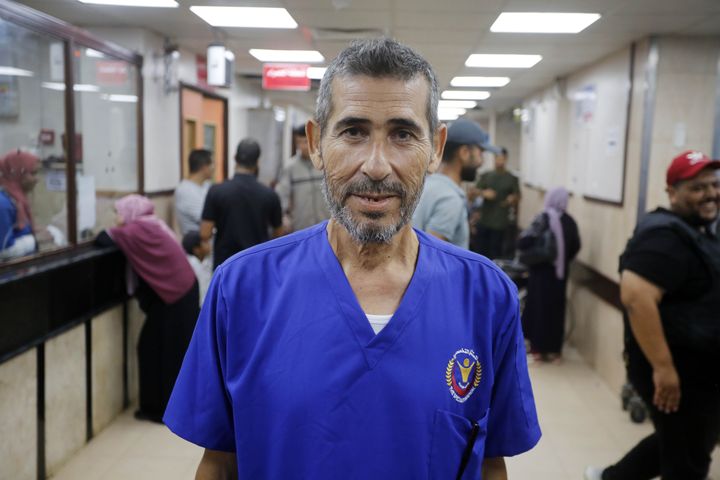 Dr. Isam Abu Ajwa restarts his work at Gaza's Al-Aqsa Martyrs Hospital a few days after the Palestinian surgeon was released from prison in Deir al-Balah, where Israeli forces detained him on Oct. 7, 2023, for 200 days.