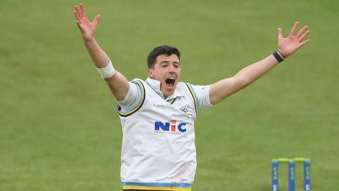 Yorkshire bowler Matthew Fisher appeals