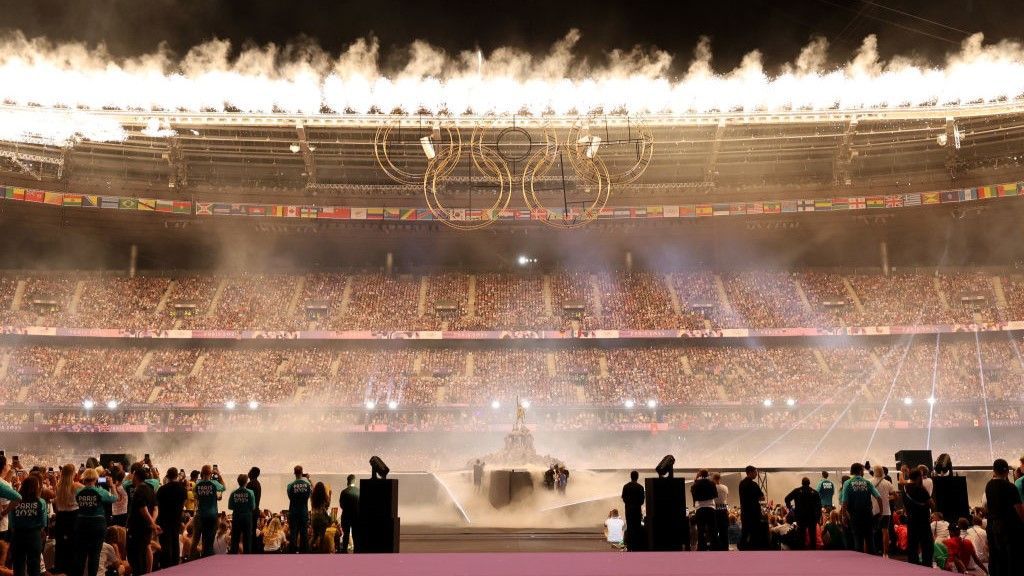 General view of Stade de France during the closing ceremony