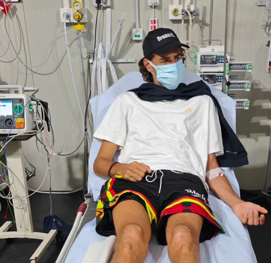 Gianmarco Tamberi in hospital