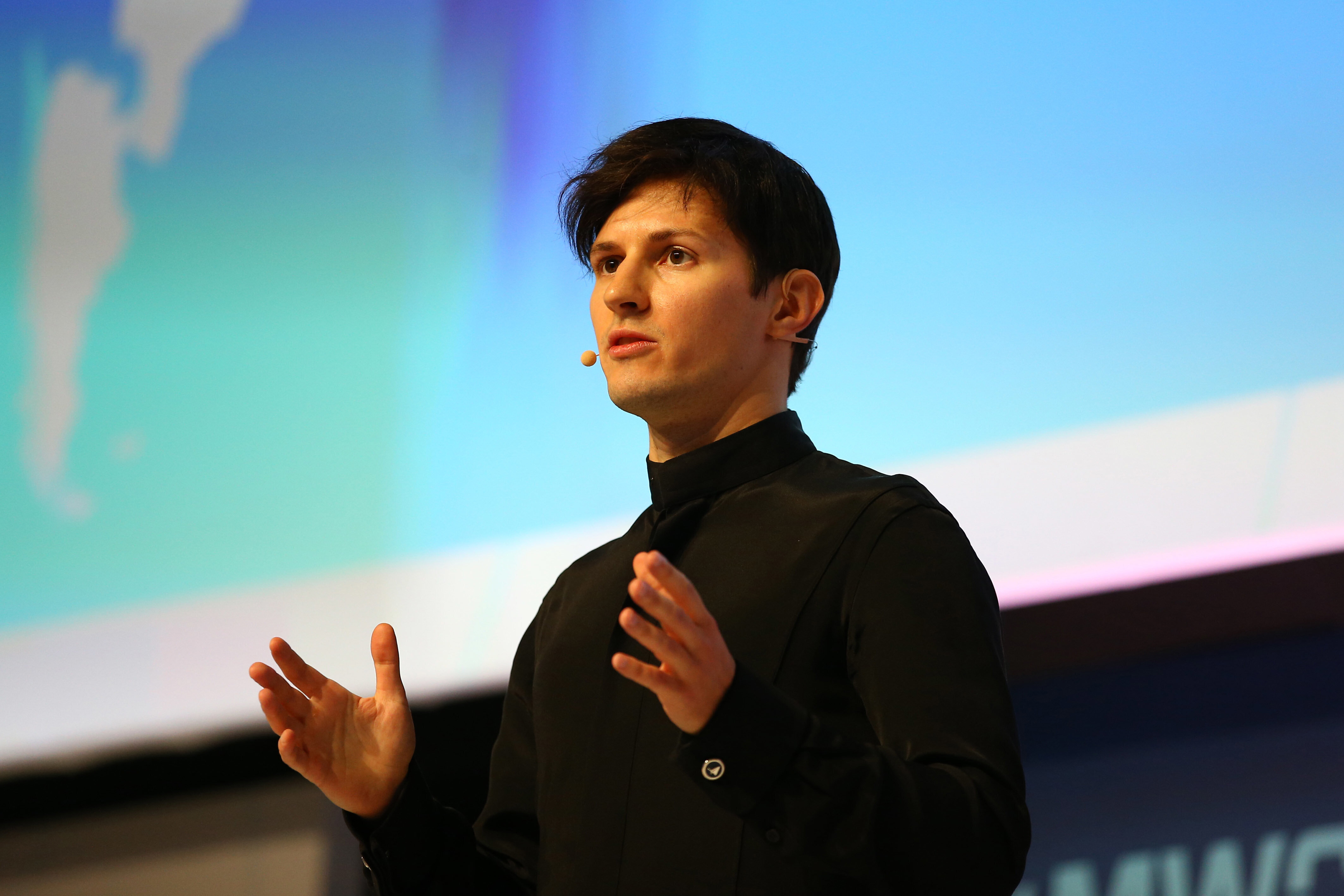 Telegram CEO Pavel Durov speaks in Barcelona, Spain in 2016. French media reports the tech founder was arrested at a Paris airport on Saturday.