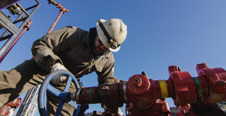 An oilfield worker. 