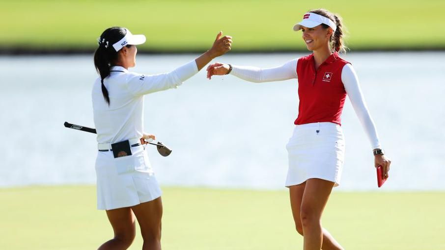 Morgane Metraux and Lydia Ko