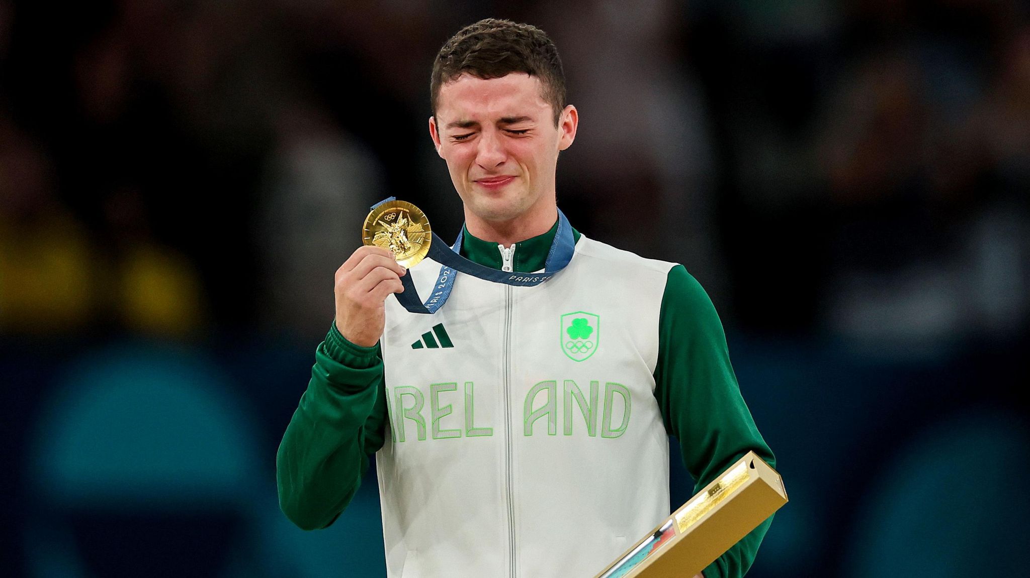 Rhys McClenaghan with his gold medal