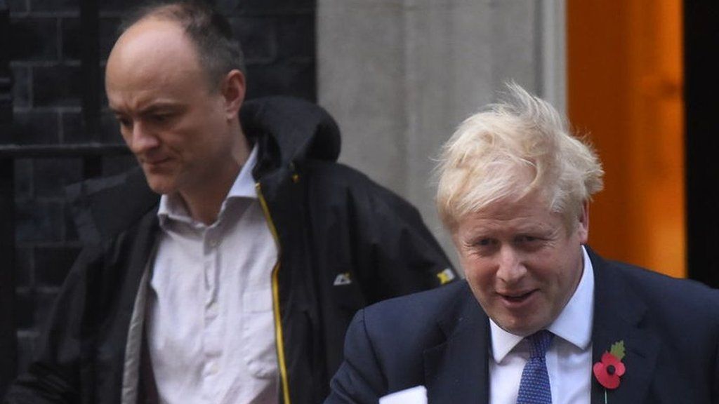 Boris Johnson and Dominic Cummings in Downing Street