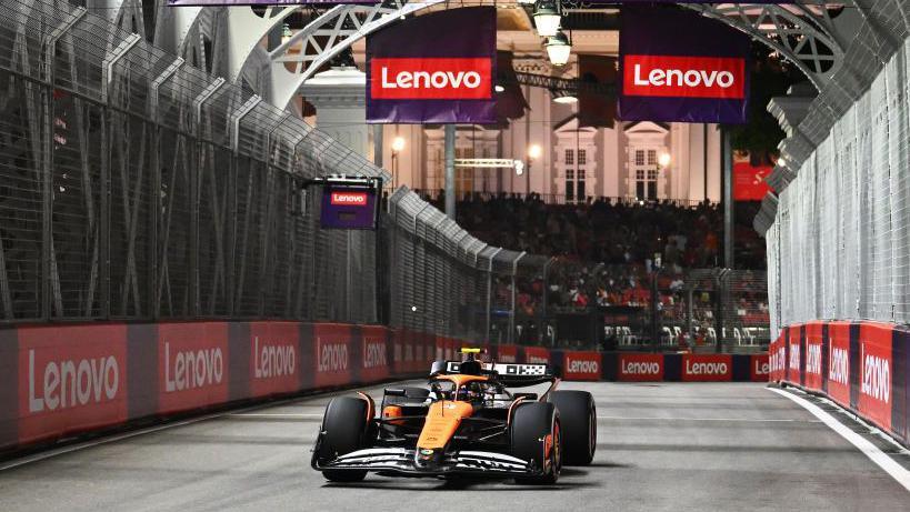 McLaren's Lando Norris in Singapore Grand Prix practice