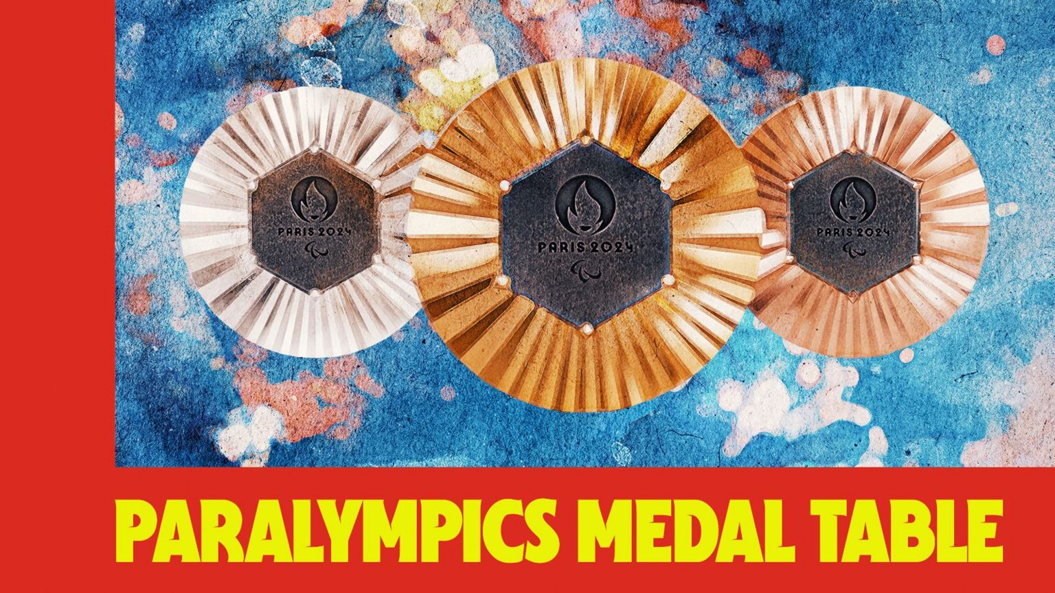 Paralympics medal table graphic