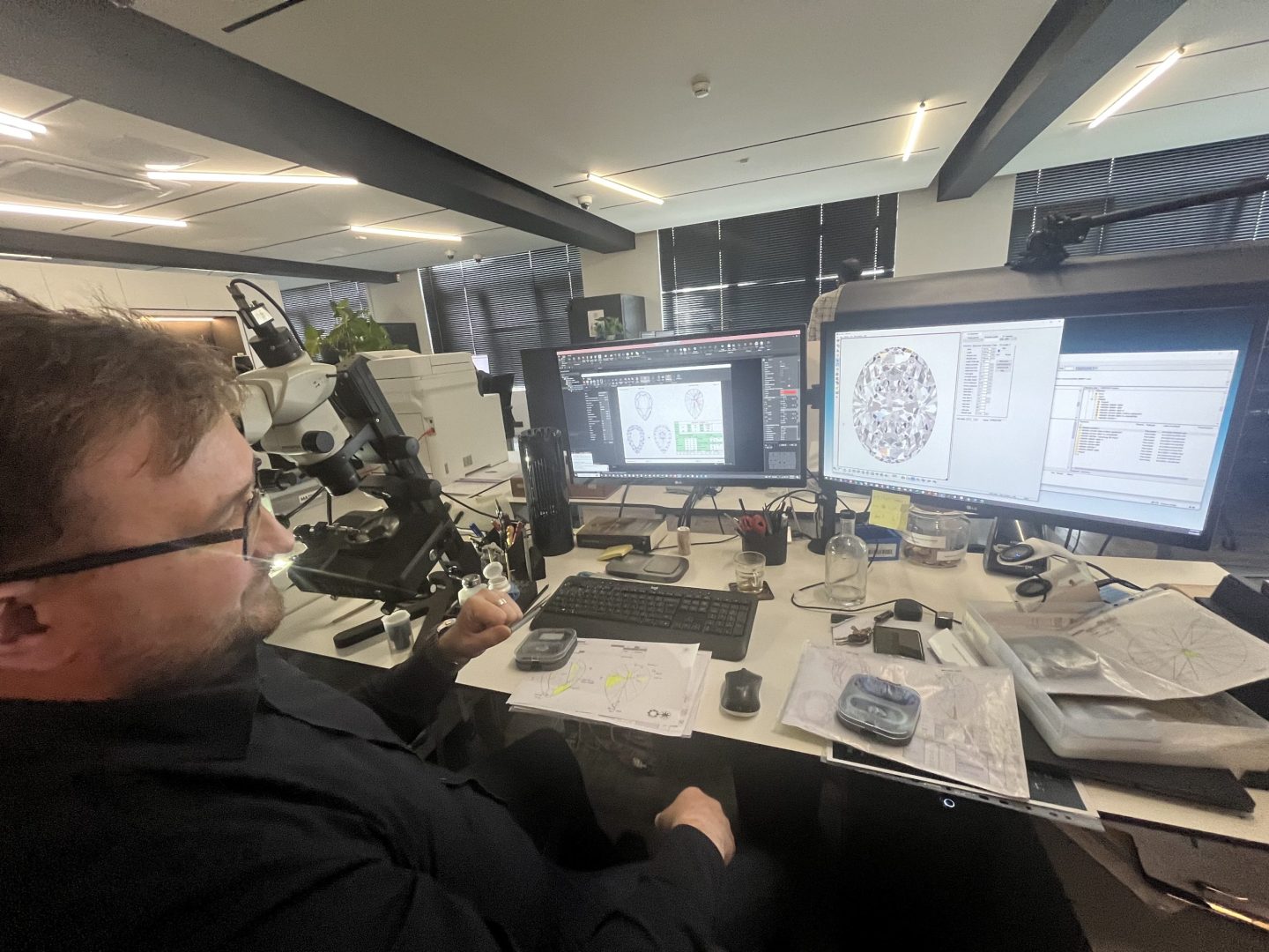 An engineer at his desk at HB Antwerp