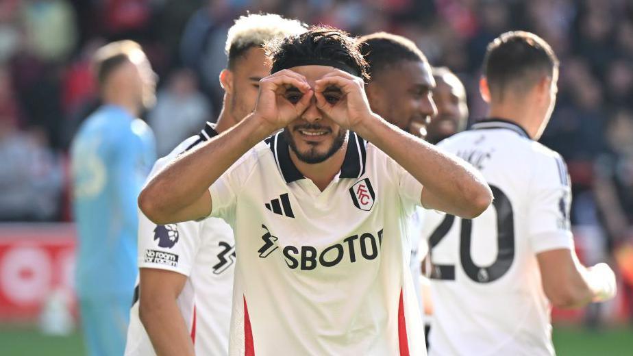 Raul Jimenez celebrating a goal for Fulham