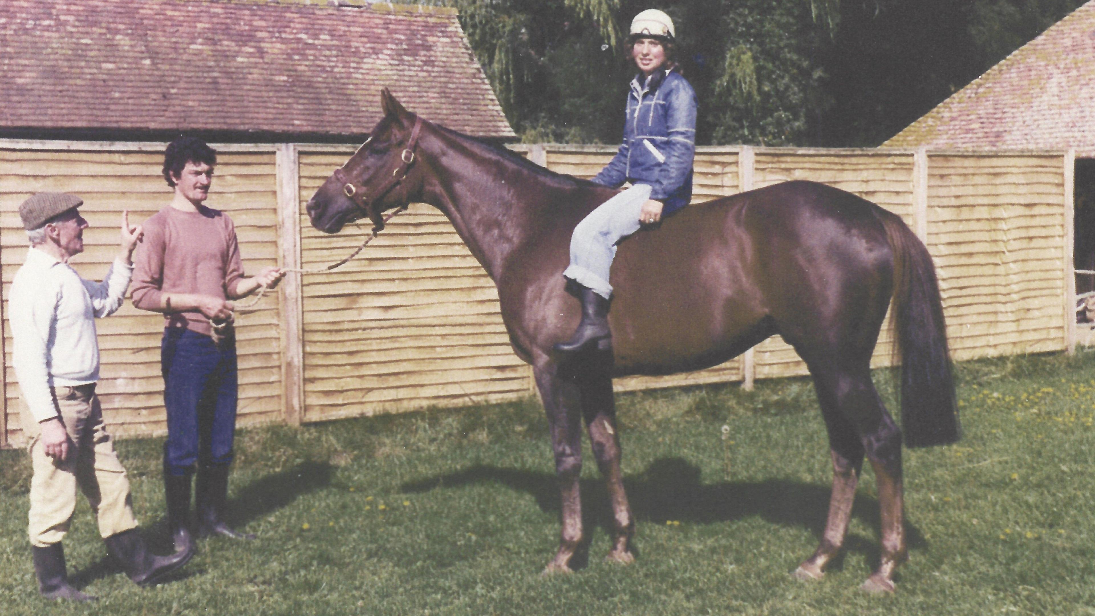 Karen Wiltshire aboard The Goldstone the day after their landmark triumph