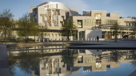 PA Media Outside view of the Scottish parliament