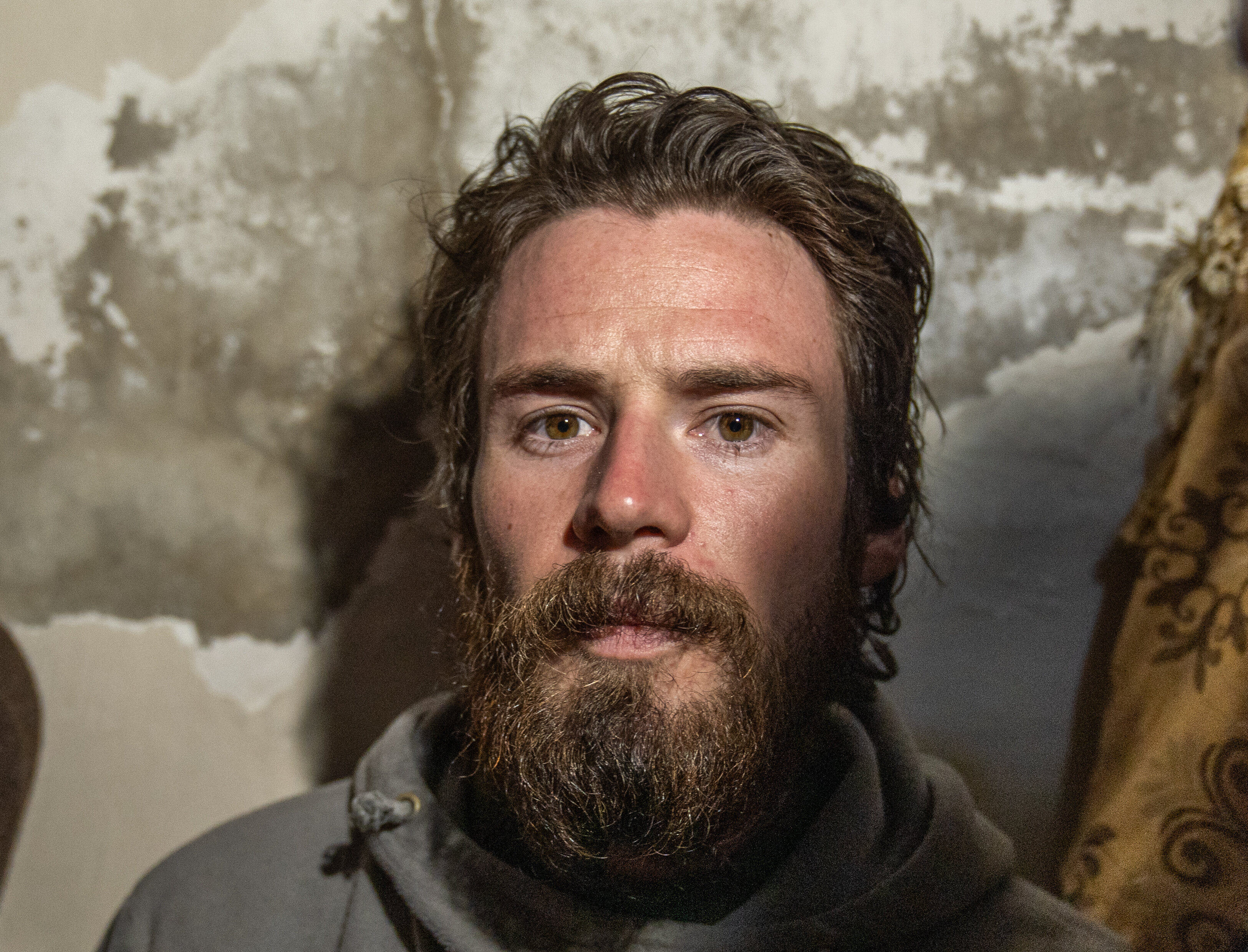 Travis Timmerman, a U.S. citizen who went missing in Syria, speaks to press after being found following the fall of the Assad regime in Damascus, Syria on December 12, 2024. (Photo by Emin Sansar/Anadolu via Getty Images)