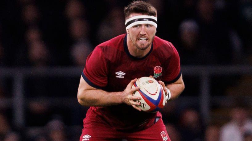 Tom Curry playing for England