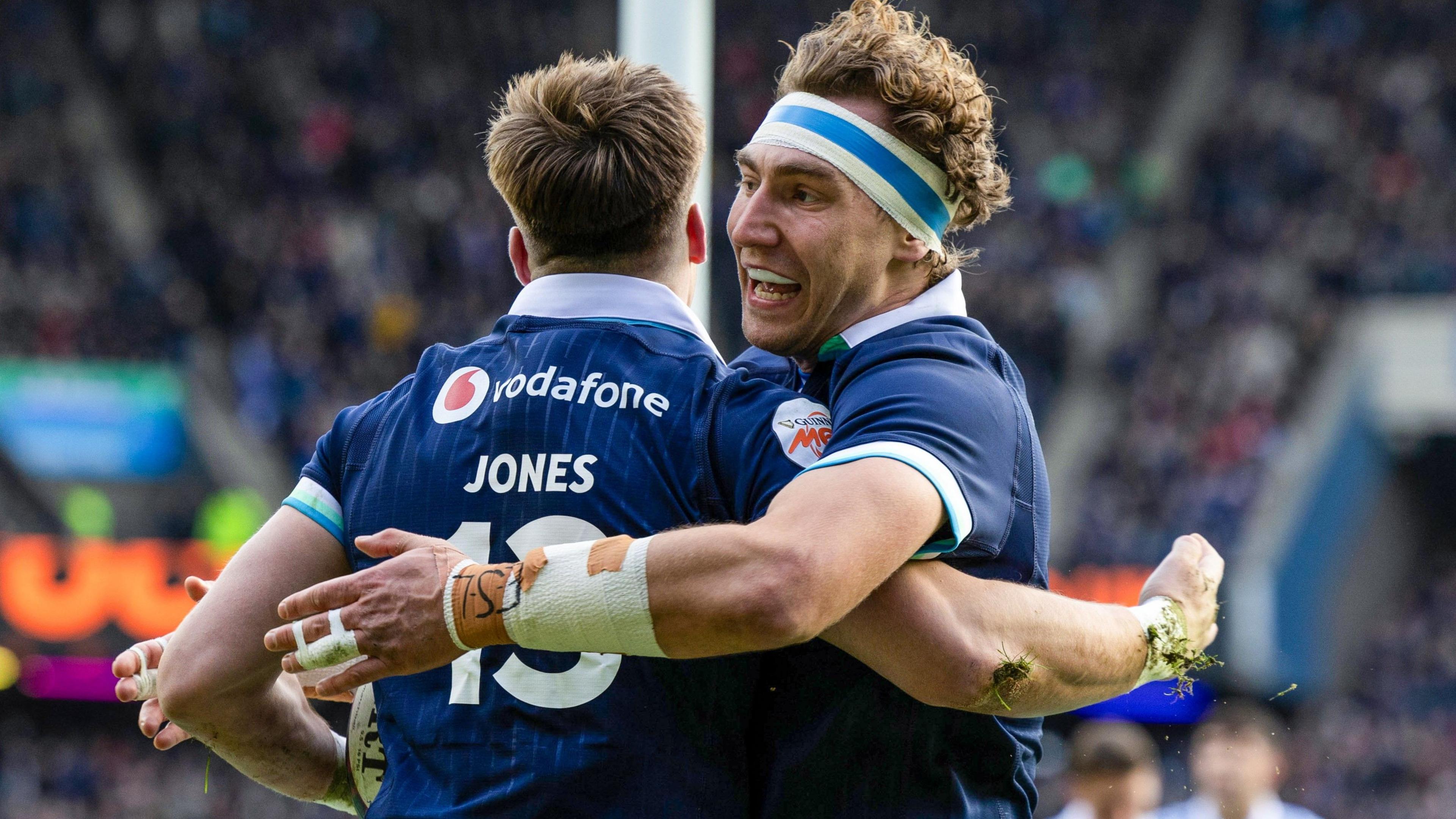 Scotland players celebrate