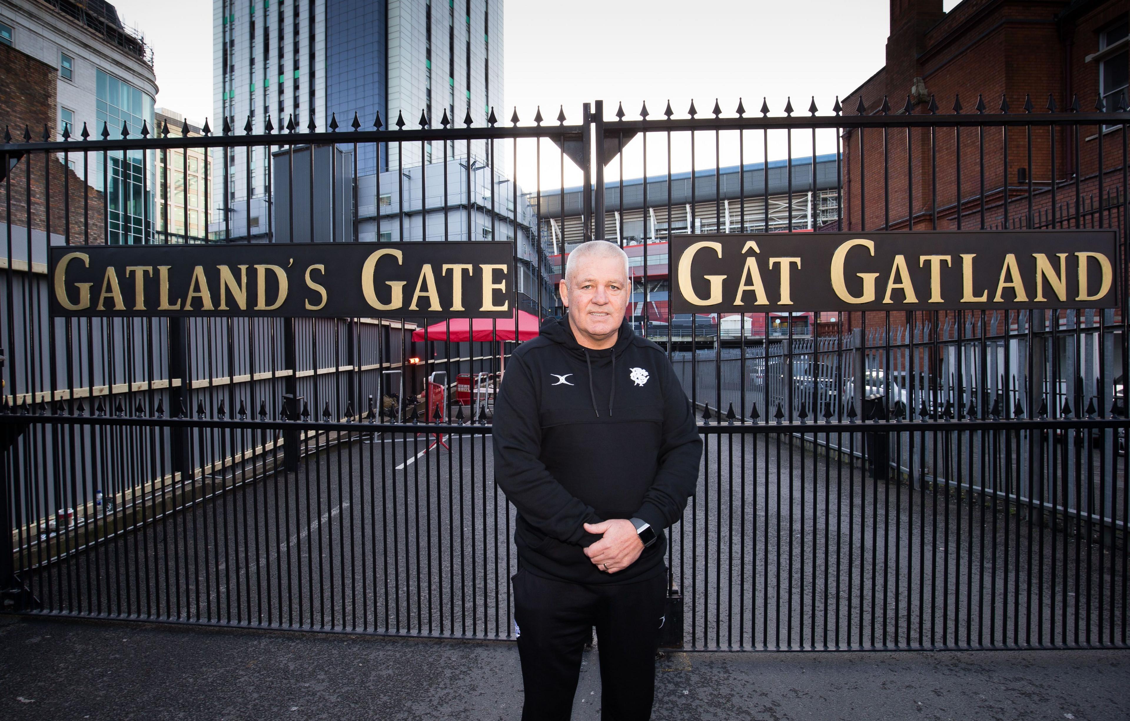 Warren Gatland pictured alongside Gatland's Gates 