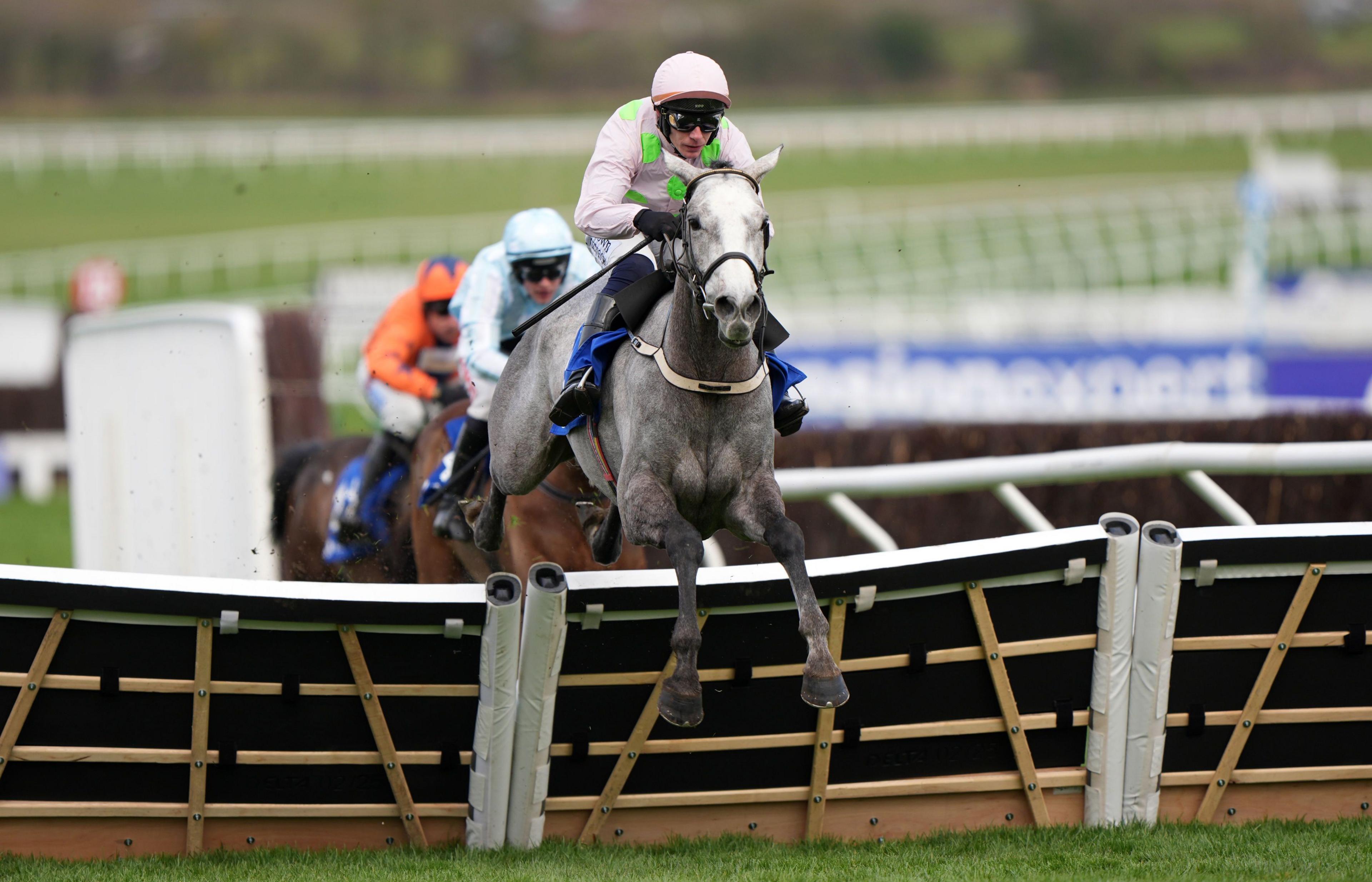 Lossiemouth winning the Mares' Hurdle at Cheltenham