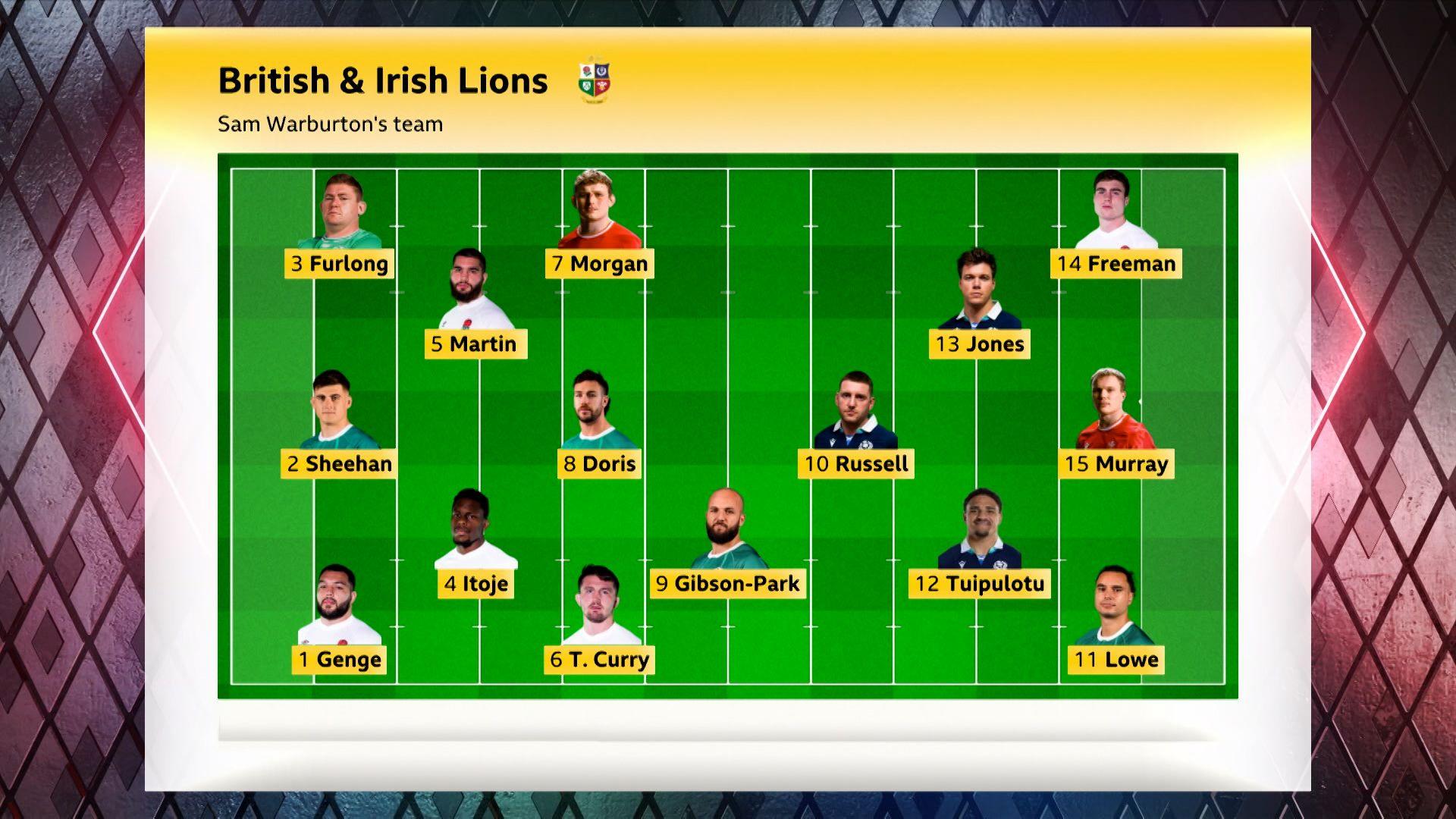 Sam Warburton's Lions XV