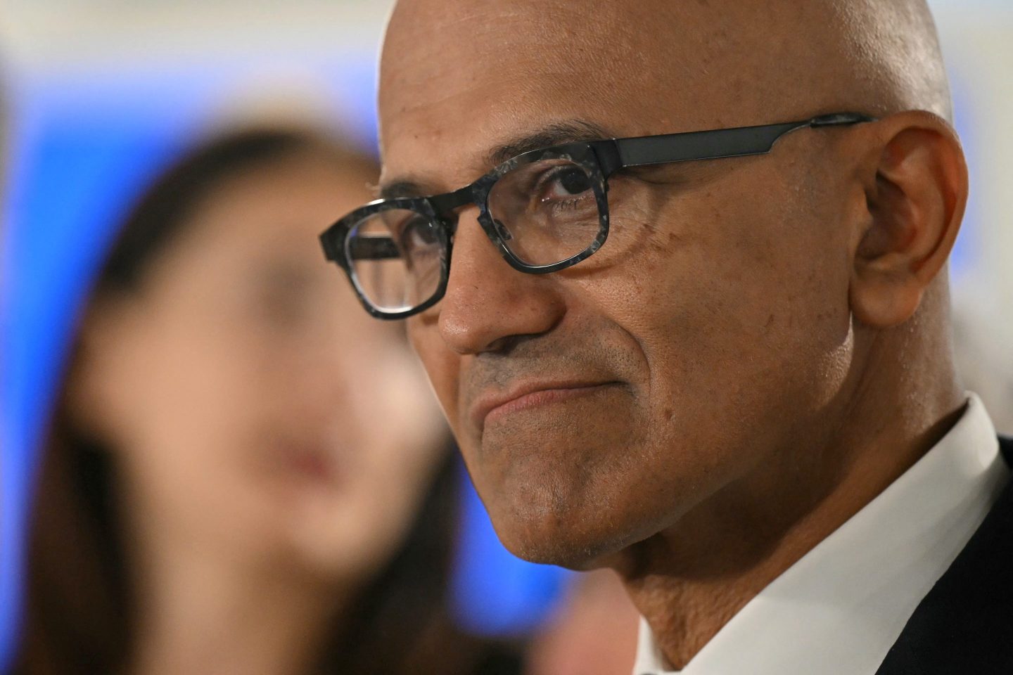 Microsoft Chief Executicve (CEO) Satya Nadella takes part in the Partnership for Global Infrastructure and Investment Event during the G7 Summit at the Borgo Egnazia resort in Savelletri, Italy, on June 13, 2024.