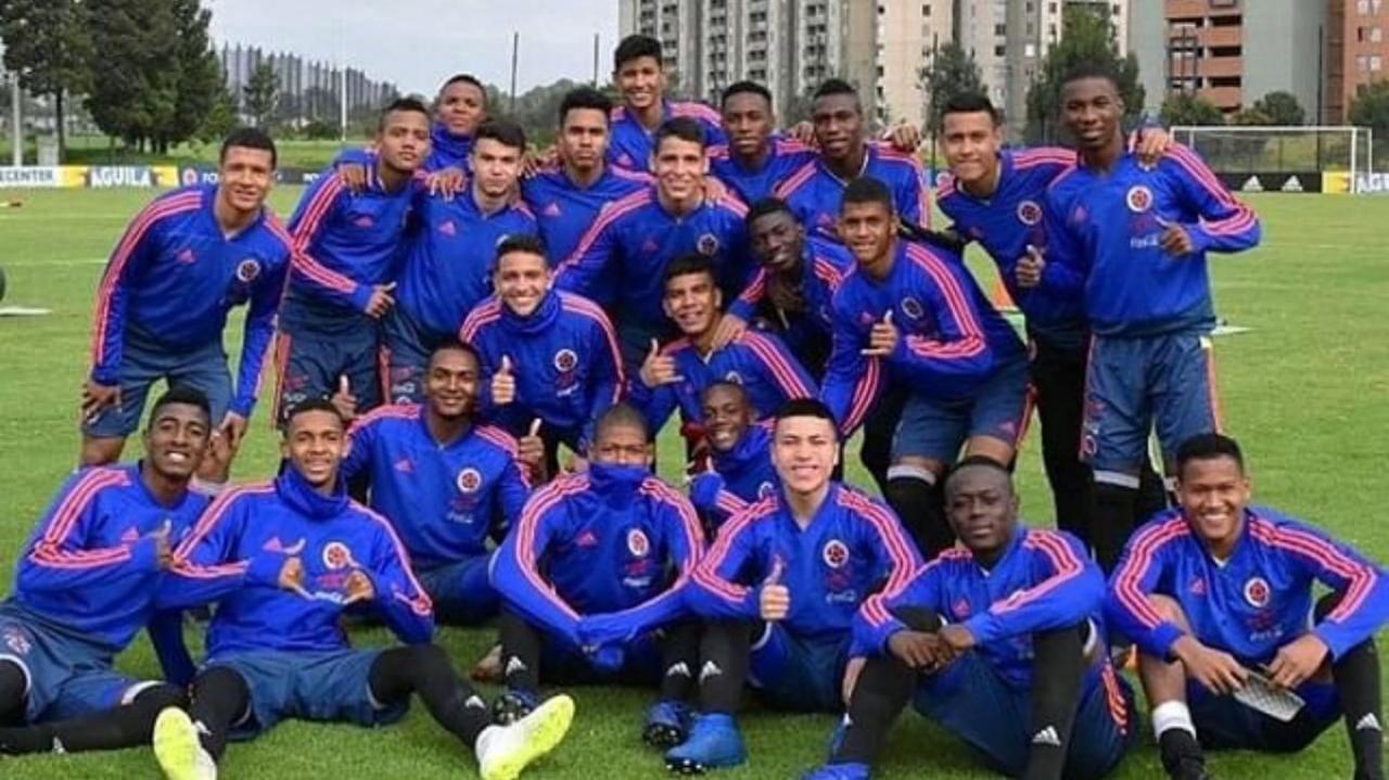 Kego with the Colombia Under-17s squad